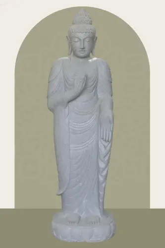 Product image of the product “Standing Buddha with Lotus Flower, ca. 180 cm H ”